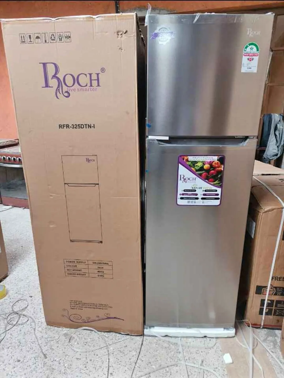 Roch 255 litres RFR-325-DT-I  No frost double door Refrigerator
