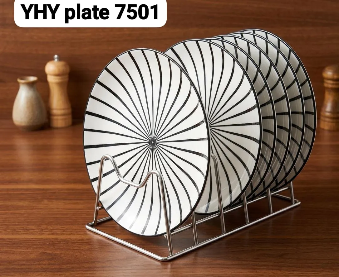 6pcs Ceramic Plates 🍽️✨ Elevate your dining experience with this elegant 6-piece ceramic plate set, perfect for everyday meals or special occasions. Designed with durability and style in mind,