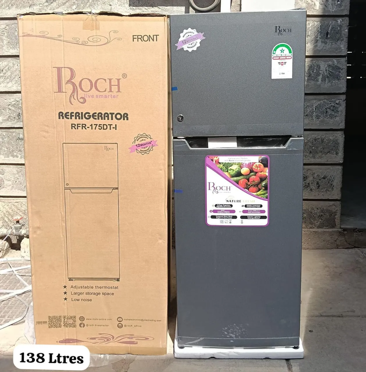 Roch RFR-175DT-I 138L Double Door Fridge – 138 Litres, Double Door