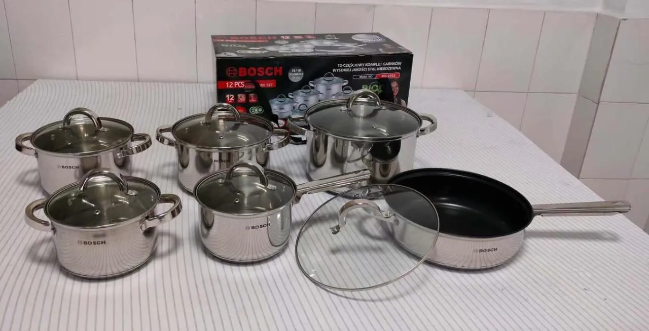 12PC Bosch Stainless Steel COOKWARE