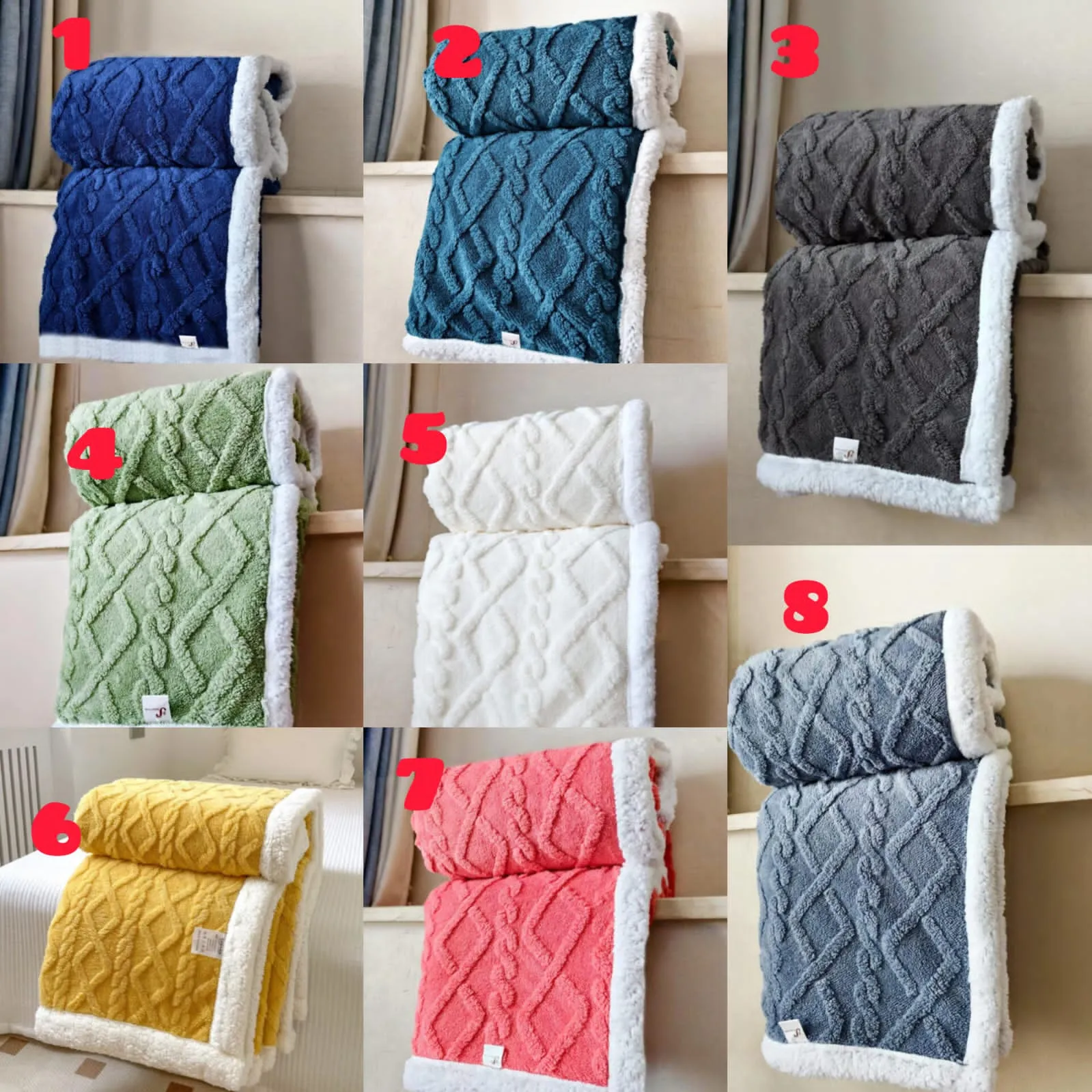 ❗❗❗Restocked🔥Sherpha Fleece 🔥 Throw Blanket - Multi Color, 200x230cm, Soft Polyester