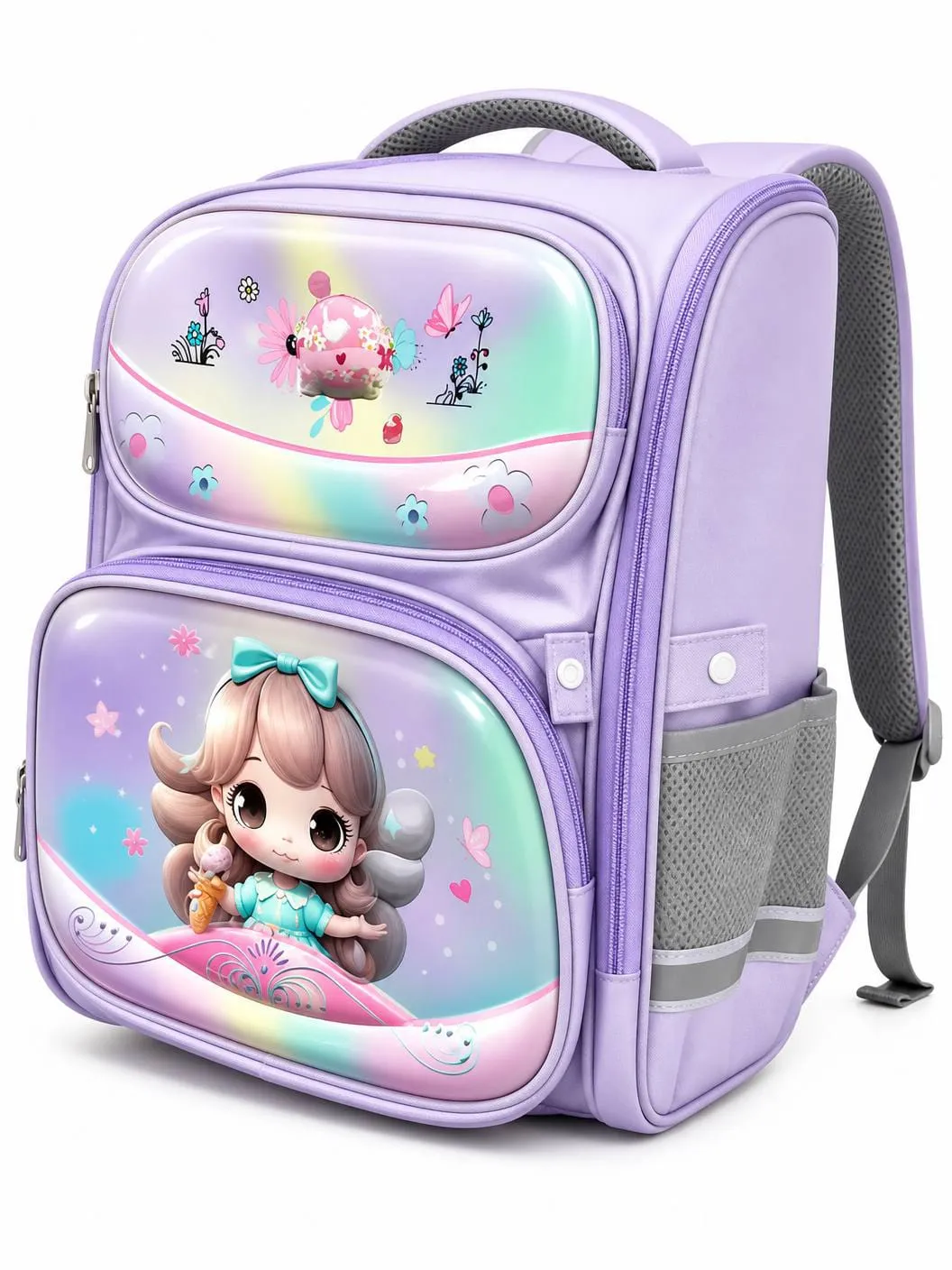 3D Hard Shell Front Cartoon Themed School Bags