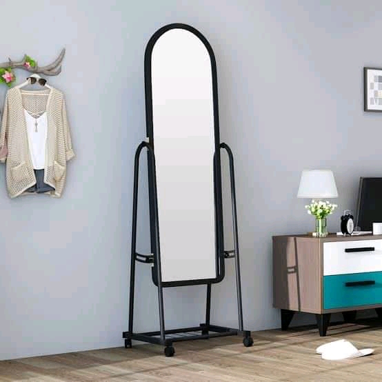 Dressing mirror with shoes rack