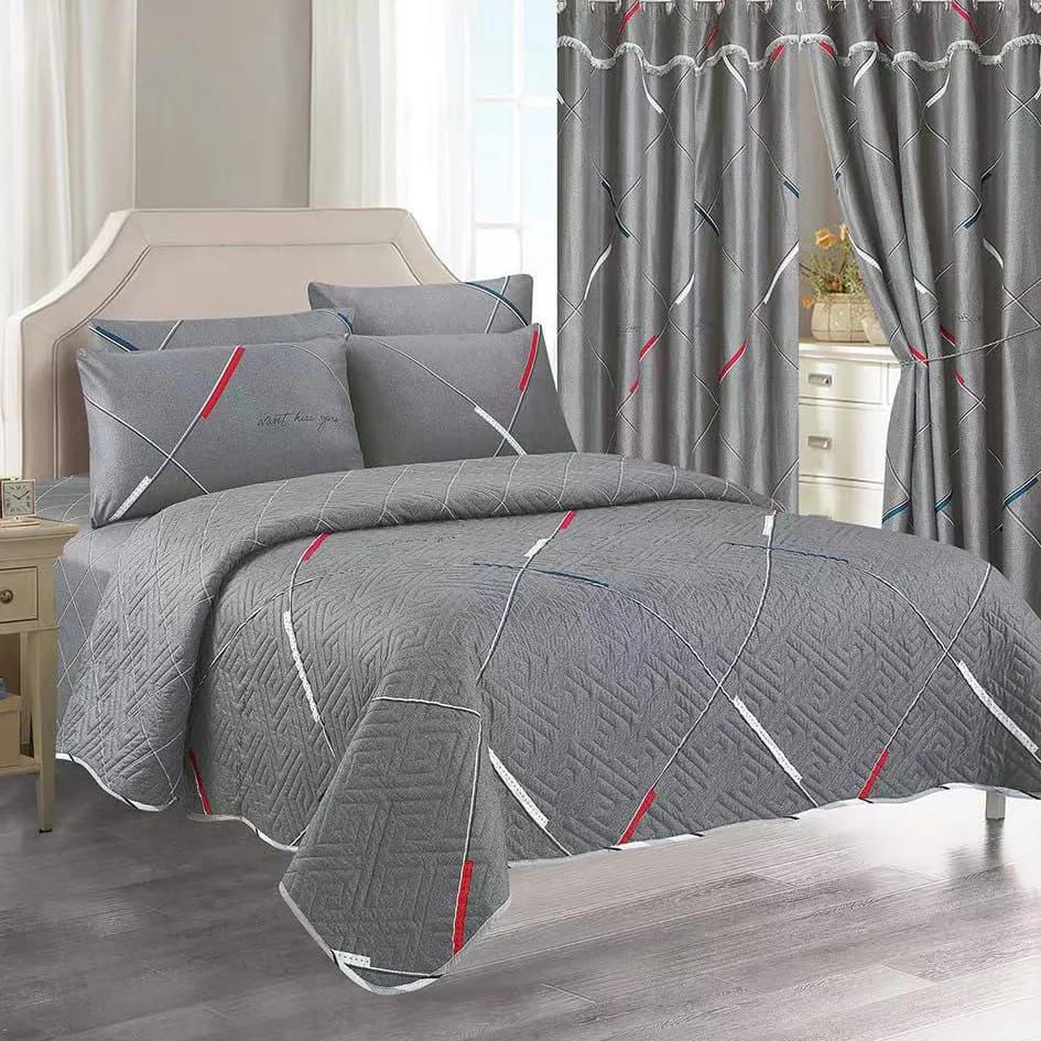 7pc Woolen Duvet With Curtains