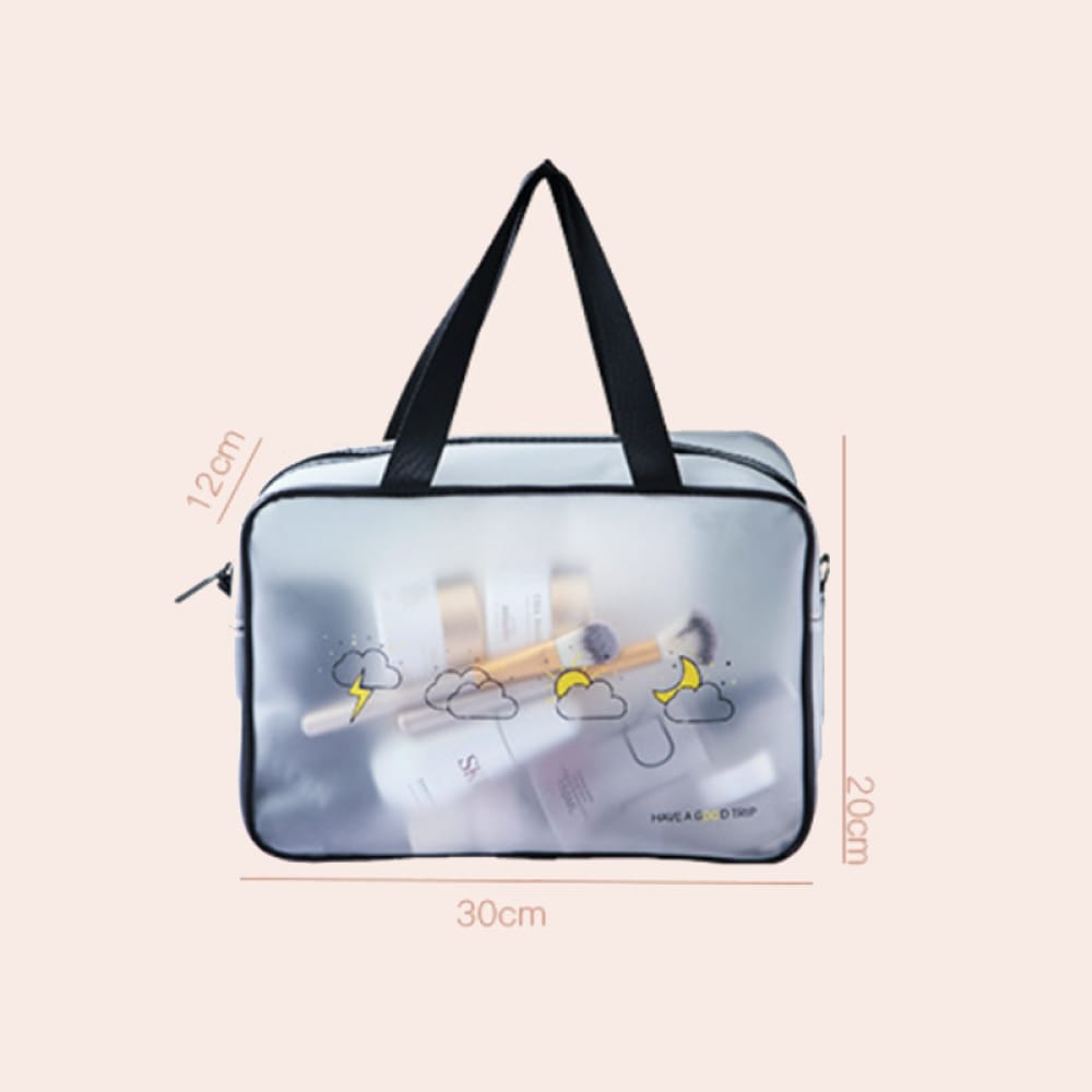 Women 4pc set Transparent Necessary Cosmetic Bag - Image 3