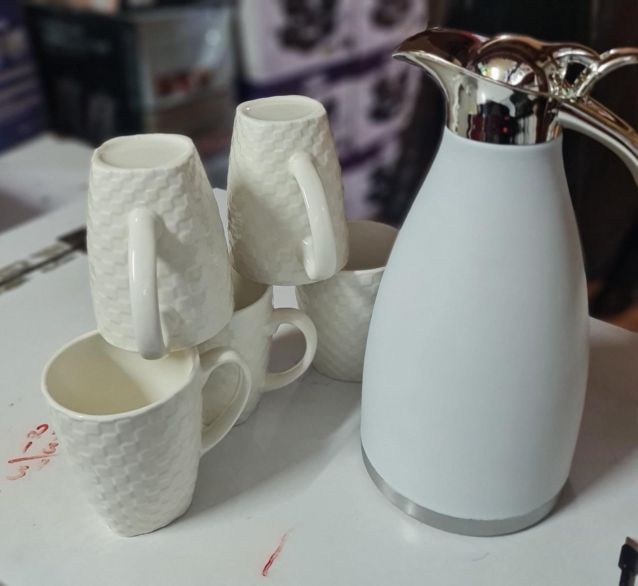 6pcs mugs vacuum flask 2l
