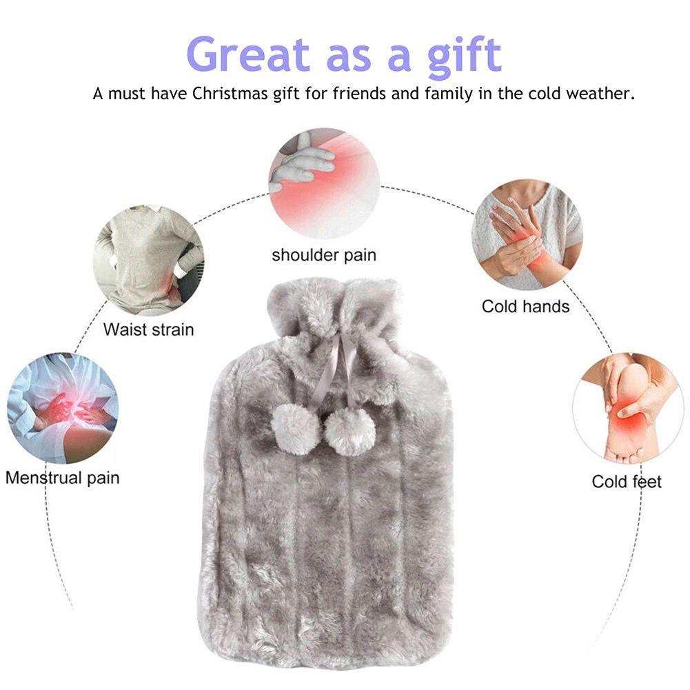 Hot water bottles with faux fleece cover - Image 3