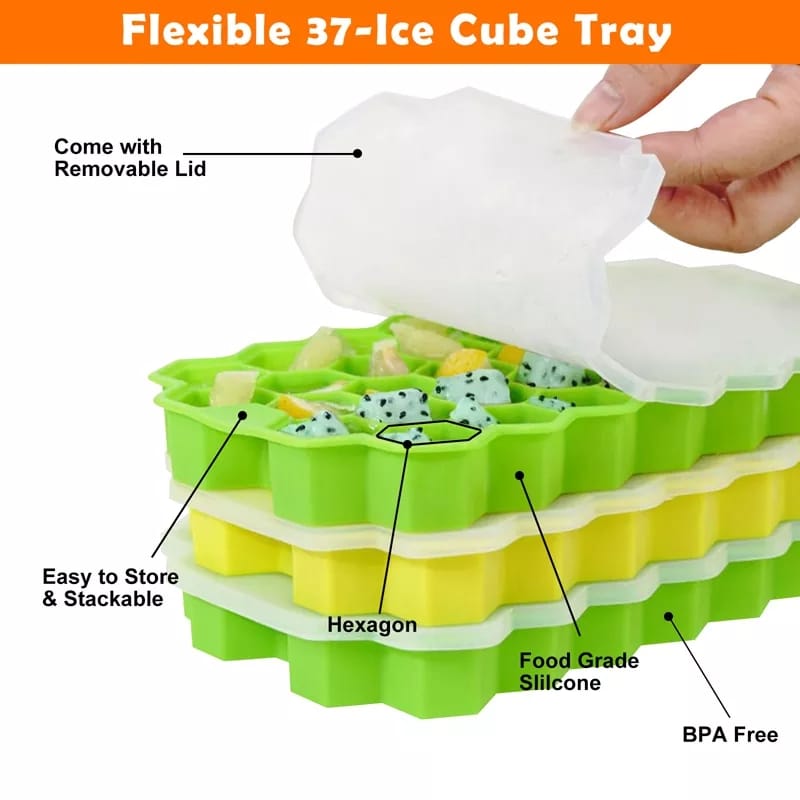 Reusable honeycomb silicone ice cube mould - Image 5
