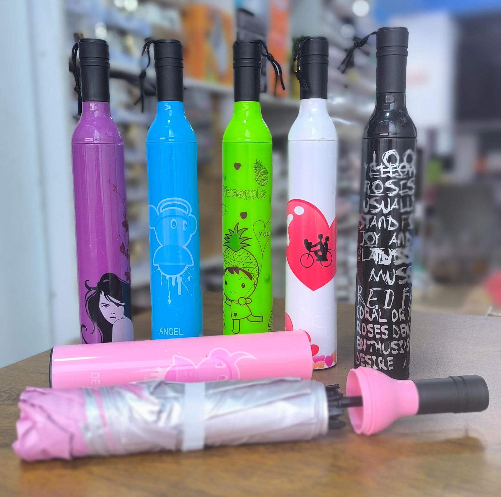 Wine bottle Design Umbrella - Image 2