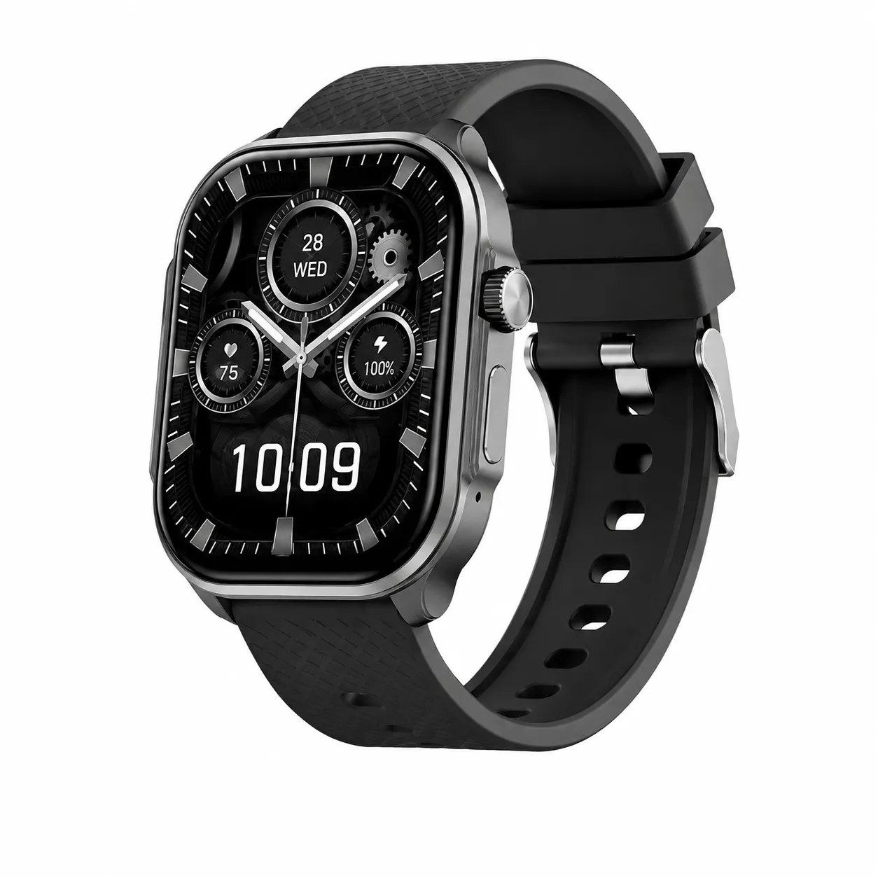 Tecno Watch 3 Active Smartwatch with Bluetooth Calling, 2.02” HD Display, Heart Rate Monitor, SpO2 Tracking, 110+ Sports Modes, IP68 Waterproof & Long Battery Life for Android and iPhone