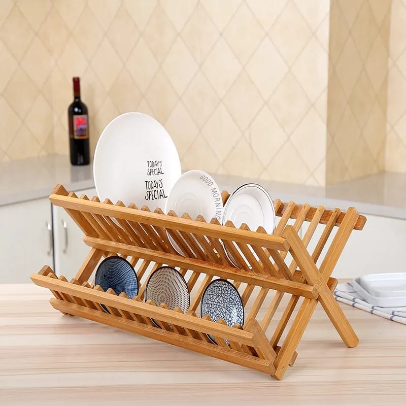 Foldable bamboo dish rack - Image 4