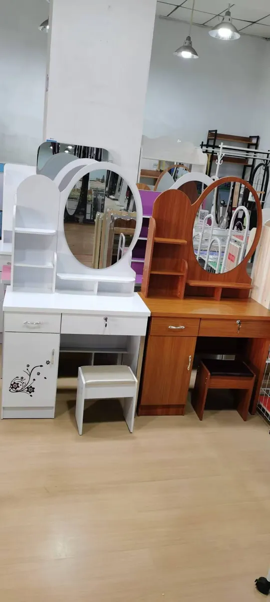 White executive Dressing table Available  In white and brown - Image 3