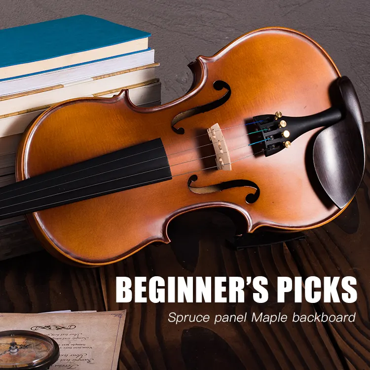 Spruce maple solid wood student violin outfit - Image 3