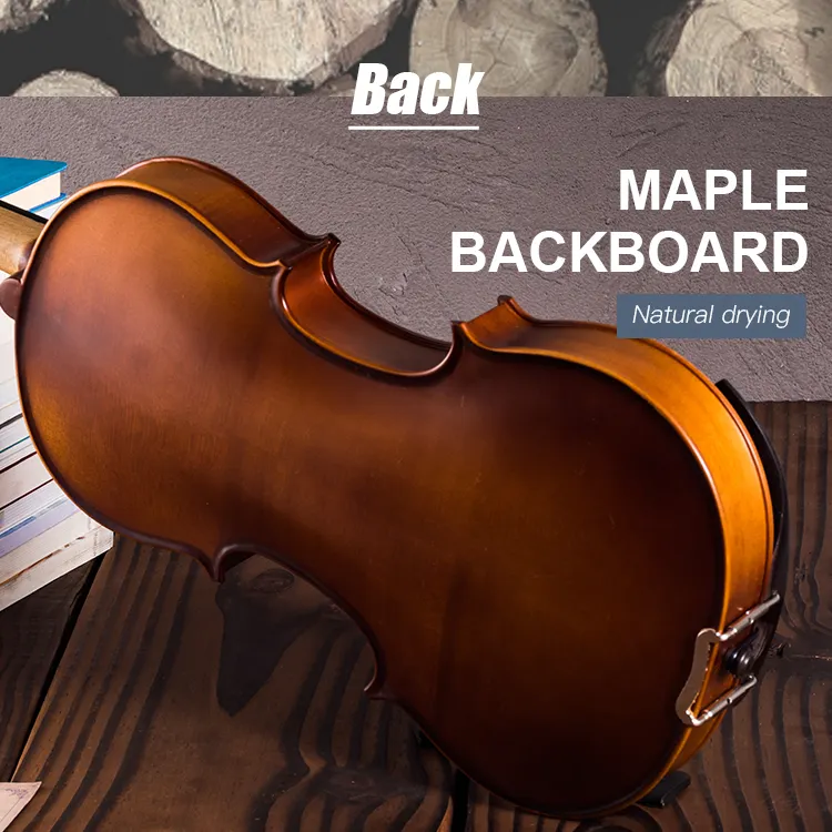 Spruce maple solid wood student violin outfit - Image 4