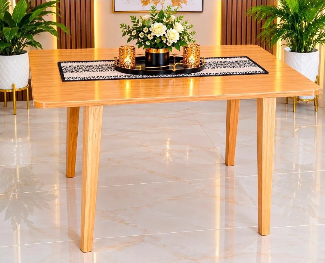 Rectangular Light Wood Dining Table - Image 2