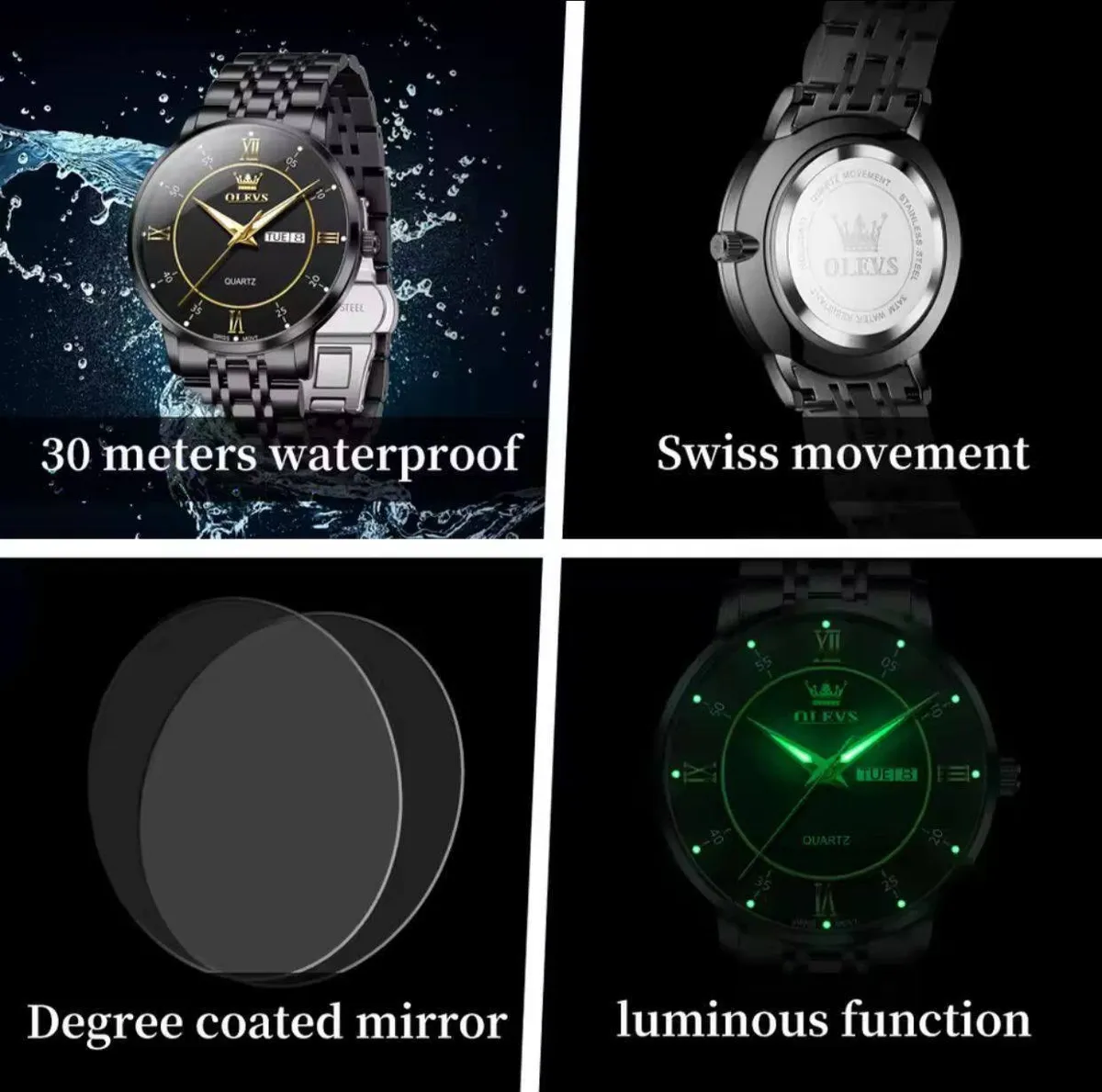 OLEVS Gents Swiss Movement Watch #3680 - Image 3