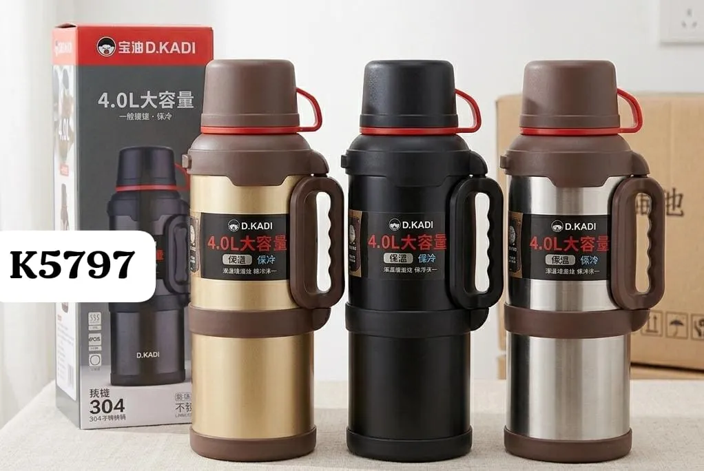D.KADI 4.0L Insulated Thermos Flask