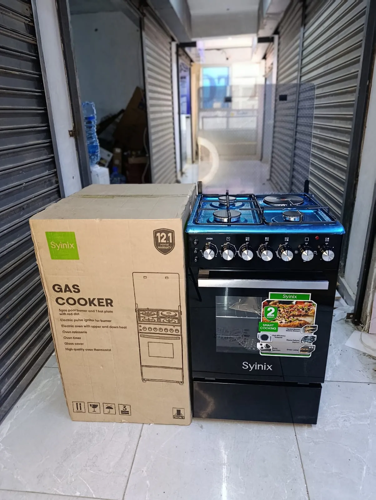 Synix 3+1 Gas Cooker with Electric Oven