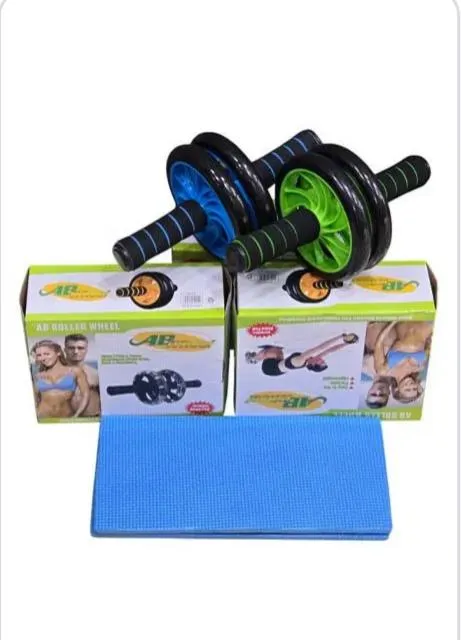 Ab Roller Wheel Set with Knee Mat - Image 2