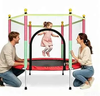 5ft Round Kids Trampoline with Safety Net