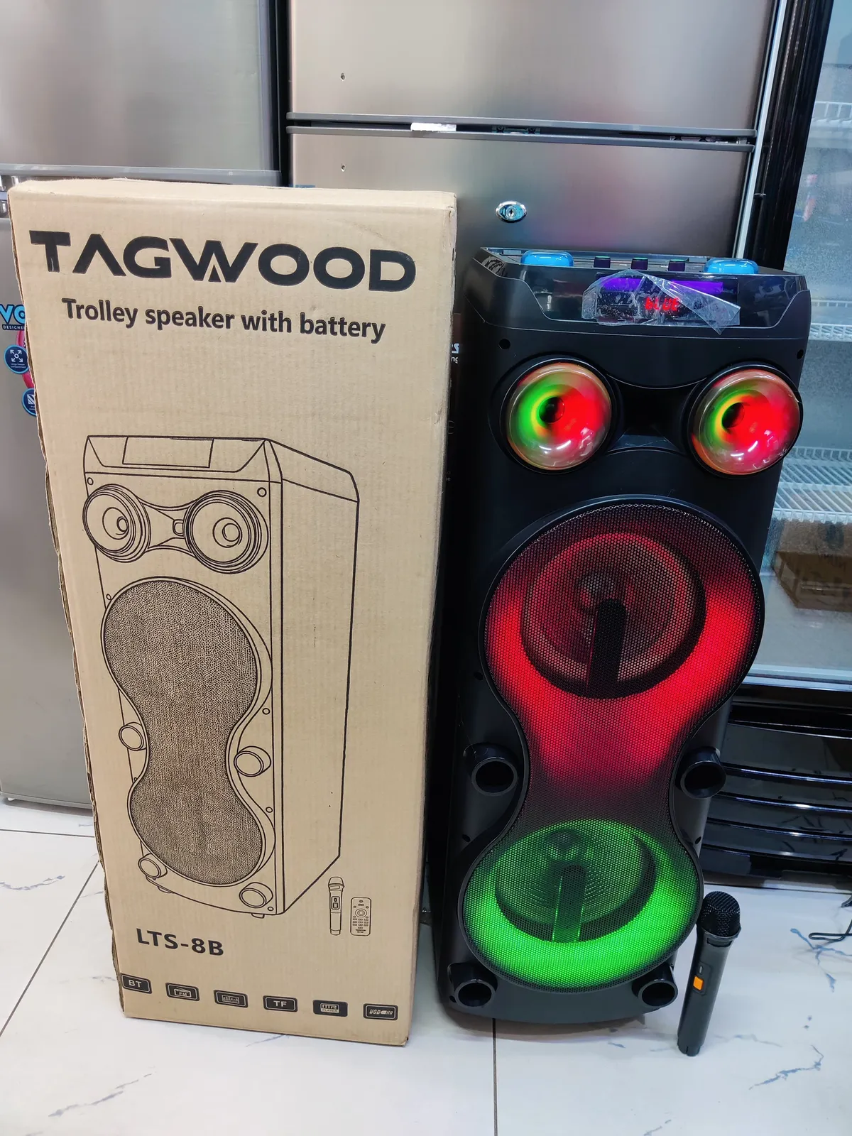 TAGWOOD LTS-8B Trolley Speaker with Battery and Microphone