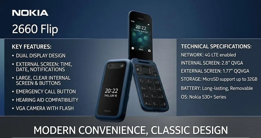 Nokia 2660 Flip 4G Feature Phone